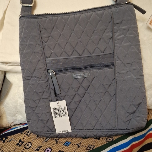 Vera Bradley Other - Vera Bradley Charcoal Quilted Messenger Bag